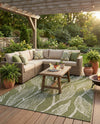 Seaside Blooms Collection Area Rug -  Evergreen (Green) Rectangle Green  lifestyle 15