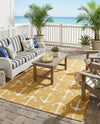 Seaside Haven Rugs Collection Area Rug - Sapphire (Yellow) Rectangle Yellow  lifestyle 14