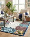 Caribbean Terrace Collection Area Rug -  Tortola Rectangle Multi  lifestyle 8
