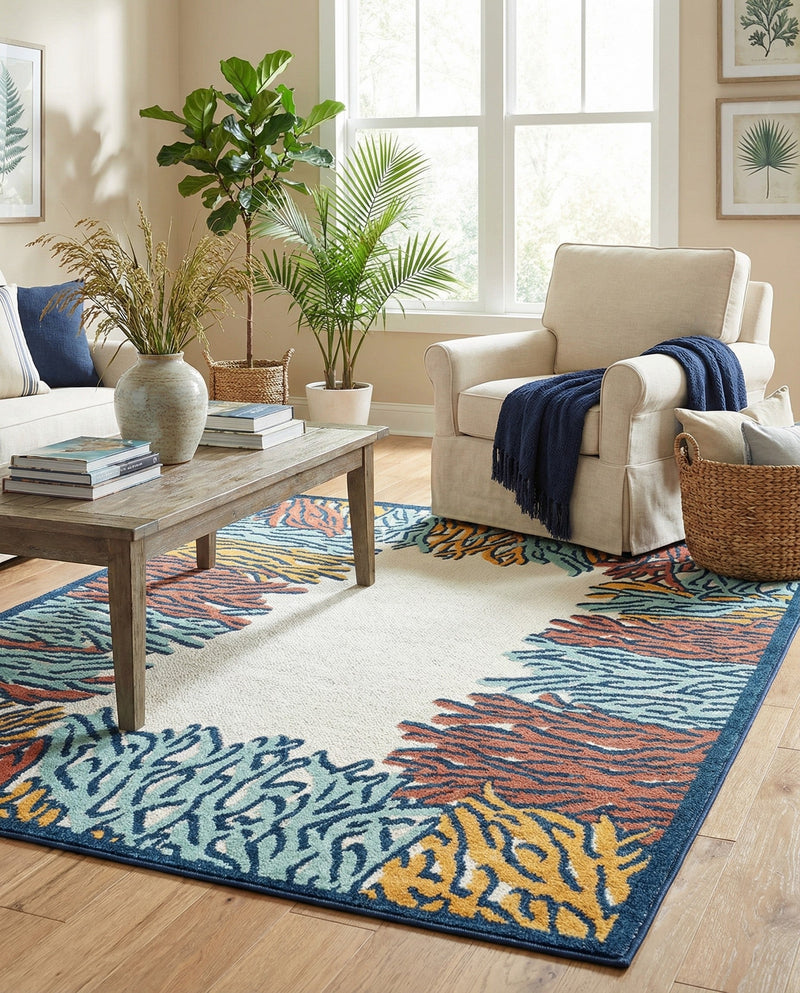 Caribbean Terrace Collection Area Rug -  Tortola Rectangle Multi  lifestyle 8