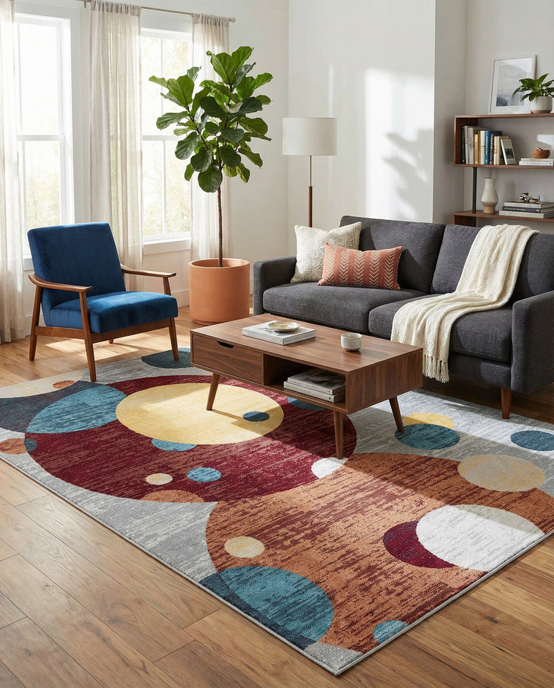 Aegean Elegance Washables Collection Area Rug -  Crete Rectangle Multi  lifestyle 31