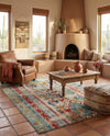Sedona Vista Collection Area Rug -  Navajo Rectangle Blue  lifestyle 28