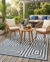 Urban Terrace Collection Area Rug -  Flatiron Rectangle Blue  lifestyle 24