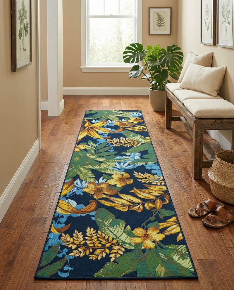 Seaside Blooms Collection Area Rug -  Grove Runner Multi  lifestyle 41