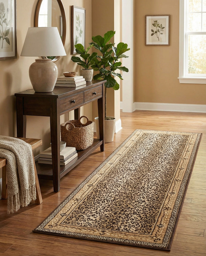 Savannah Sojourn Collection Area Rug -  Limpopo Runner Brown  lifestyle 69