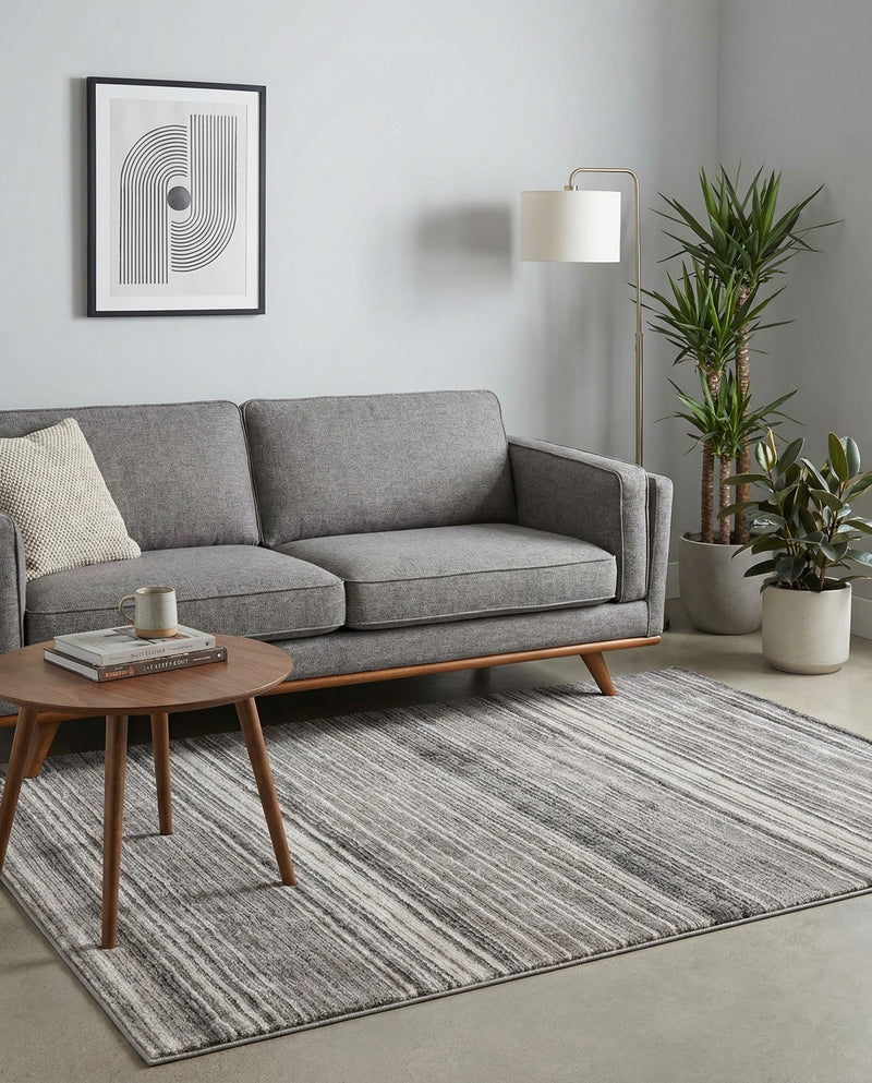 Jewel Oasis Collection Area Rug - Sapphire (Gray) Rectangle Gray  lifestyle 14