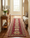Tabriz Tapestries Collection Area Rug - Azerbaijan (Red) Runner Red  lifestyle 44