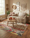 Outdoor Marrakesh Collection Area Rug -  Agadir Rectangle Multi Beige  lifestyle 33
