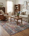 Zahara Oasis Collection Area Rug -  Rabat Square Yellow Pink  lifestyle 76