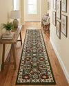 Tabriz Tapestry Collection Area Rug - Sahand (Green) Runner Green  lifestyle 55