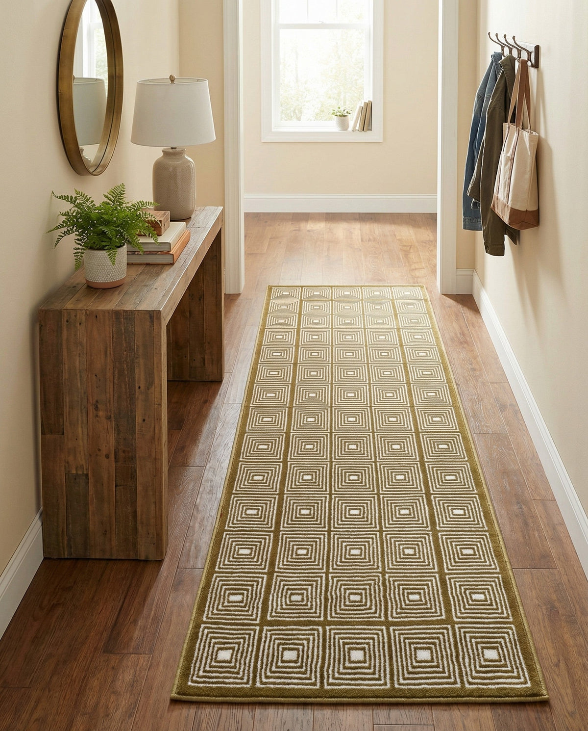 Aravalli Collection Area Rug -  Jaipur Runner Olive Green  lifestyle 160