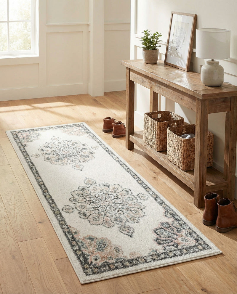 Beverly Grove Collection Area Rug - Melrose (Ivory) Runner Ivory  lifestyle 79