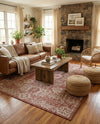 Patio Heritage Collection Area Rug - Savannah (Rust Red) Rectangle Rust Red  lifestyle 10