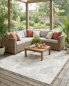 Seaside Blooms Collection Area Rug -  Tranquil Rectangle Gray  lifestyle 21