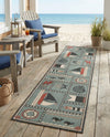 Seaside Haven Rugs Collection Area Rug -  Anchorage Runner Blue  lifestyle 63