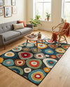 Outdoor Marrakesh Collection Area Rug -  Chefchaouen Rectangle Multi Black  lifestyle 36