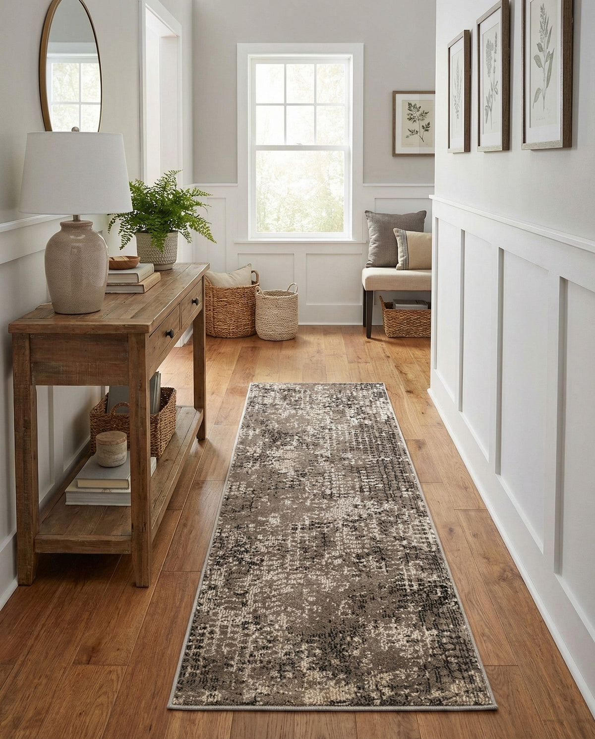 Chromatic Oasis Collection Area Rug -  Tropic Runner Gray  lifestyle 125