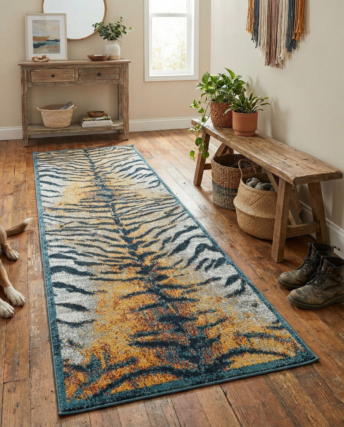 Aegean Elegance Washables Collection Area Rug -  Milos Runner Light Brown  lifestyle 23