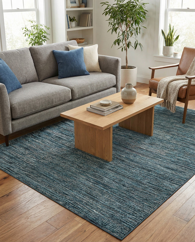 Bloomsbury Elegance Collection Area Rug -  Kensington (Blue) Rectangle Blue  lifestyle 4