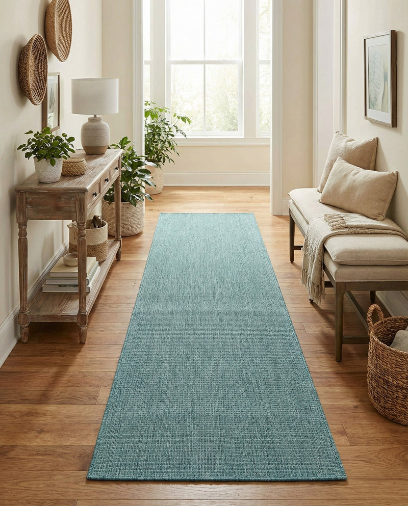 Seaside Serenity Collection Area Rug - Veranda (Aquamarine) Runner Aquamarine  lifestyle 51