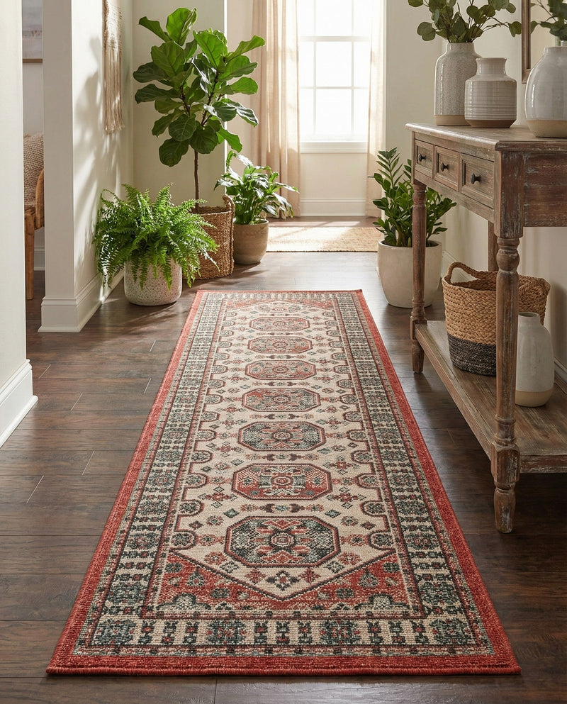 Patio Heritage Collection Area Rug - Veranda Runner Multi  lifestyle 58
