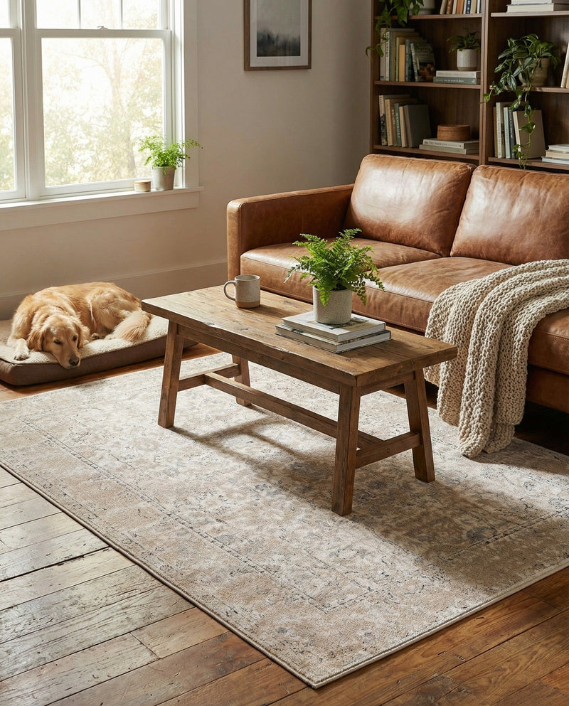 Cascade Range Collection Area Rug -  Shasta (Ivory) Rectangle Ivory  lifestyle 6