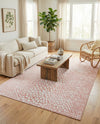 Aegean Elegance Washables Collection Area Rug -  Mykonos Rectangle Rose Pink  lifestyle 73