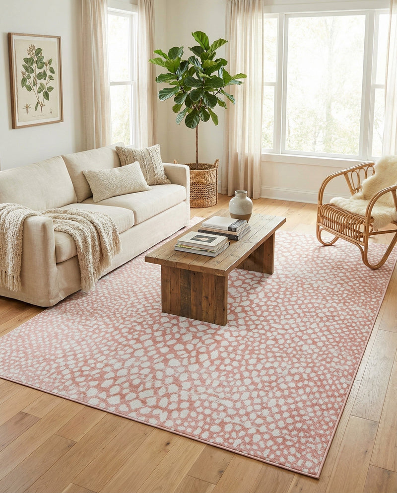 Aegean Elegance Washables Collection Area Rug -  Mykonos Rectangle Rose Pink  lifestyle 73