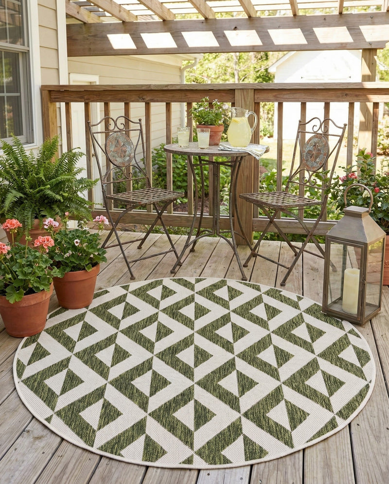 Urban Oasis Rugs Collection Area Rug -  Highrise (Green) Round Green  lifestyle 52