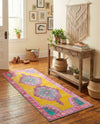 Heritage Elegance Collection Area Rug -  Winterthur (Yellow) Runner Yellow  lifestyle 29