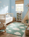 Wonder Tykes Collection Area Rug -  Dreamview Rectangle Soft Green  lifestyle 4