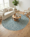Urban Oasis Rugs Collection Area Rug -  Terrace (Teal) Oval Teal  lifestyle 46