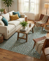 Urban Oasis Rugs Collection Area Rug -  Rooftop (Teal) Rectangle Teal  lifestyle 28