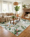 Seaside Blooms Collection Area Rug -  Tropic Rectangle Multi  lifestyle 6