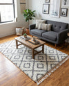 Cozy Cove Shag Collection Area Rug -  Dunes Rectangle Ivory  lifestyle 10