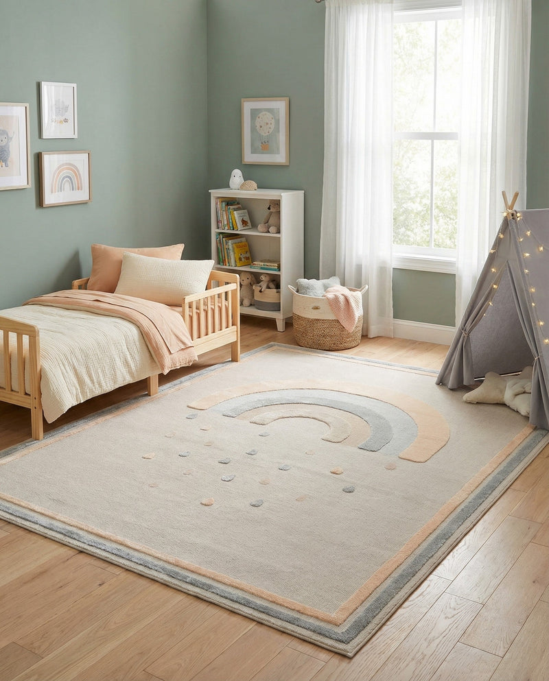 Wonder Tykes Collection Area Rug -  Frolicfield Rectangle Multi  lifestyle 9