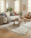 Tranquil Tides Shag Collection Area Rug -  Frost Rectangle White  lifestyle 11