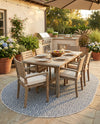 Urban Oasis Rugs Collection Area Rug -  Rooftop (Blue) Oval Blue  lifestyle 29