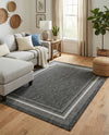 Terrace Fringe Collection Area Rug - Veranda (Black) Rectangle Black  lifestyle 21