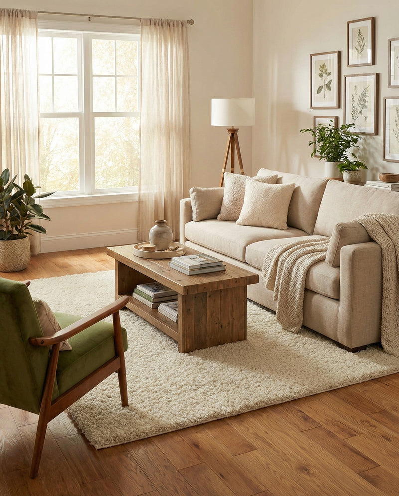 Plush Oasis Collection Area Rug - Serenity (Pure Ivory) Rectangle Pure Ivory  lifestyle 3
