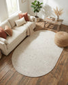 Tribal Terrace Treasures Collection Area Rug - Mayan Marina (Light Gray) Oval Light Gray  lifestyle 77