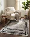 Marrakech Mosaic Collection Area Rug -  Sahara Rectangle Black and White  lifestyle 19