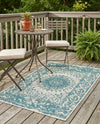 Patio Heritage Collection Area Rug -  Lafayette (Aqua) Rectangle Aqua  lifestyle 21