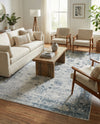 Riviera Elegance Collection Area Rug - Antibes (Light Blue) Rectangle Light Blue  lifestyle 12