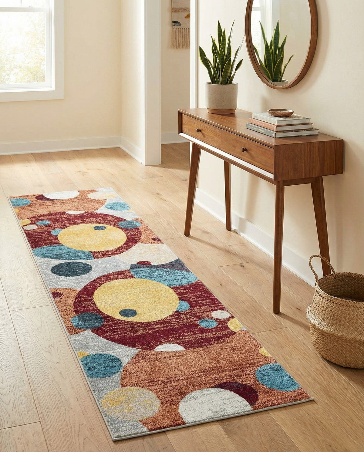 Aegean Elegance Washables Collection Area Rug -  Crete Runner Multi  lifestyle 85