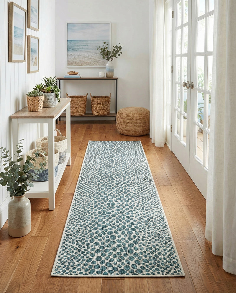 Urban Oasis Rugs Collection Area Rug -  Terrace (Teal) Runner Teal  lifestyle 72