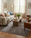 Zagros Shades Collection Area Rug -  Yasuj Rectangle Gray Brown  lifestyle 5
