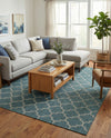 Savannah Pergola Collection Area Rug - Arbor (Teal) Rectangle Teal  lifestyle 20