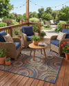 Coastal Terrace Collection Area Rug -  Lagoon Rectangle Multi  lifestyle 9