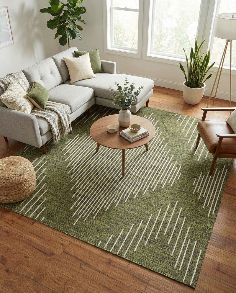 Urban Terrace Collection Area Rug -  Chelsea (Green) Rectangle Green  lifestyle 18
